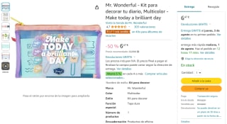 Mr. Wonderful - Kit para decorar tu diario por 6,47€