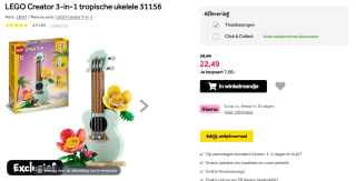 LEGO Creator 3-in-1 tropische ukelele voor €22,49 bij Intertoys