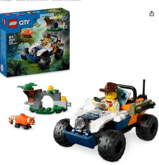 Set Lego City 60424 Exploradores de la Jungla: Todoterreno y Misión del Panda Rojo por 6,99€
