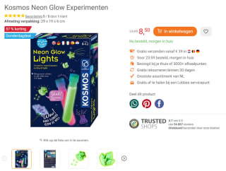 Kosmos Neon Glow Experimenten voor €8,50 bij Lobbes