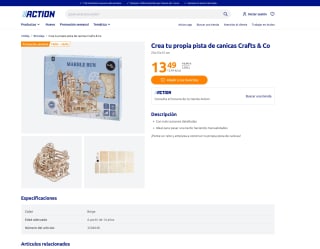 Crea tu propia pista de canicas Crafts & Co 25x15x15 cm por solo 13,49€