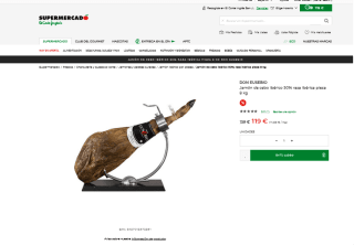 Jamón Don Eusebio de cebo ibérico 50% raza ibérica pieza !8 kg por 99€
