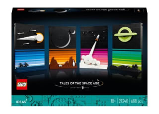 Set de construcción Cuenta Historias de la Era Espacial 4 postales 3D conectables Tales of the Space Age LEGO Ideas por 39,95€.