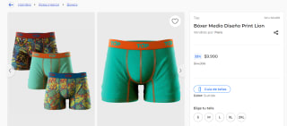 Bóxer Medio Diseño Print Lion por $9.990