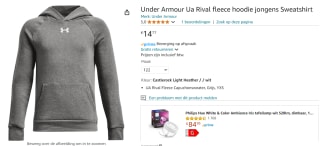 Under Armour Ua Rival fleece jongens hoodie voor €14,77 bij Amazon