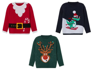 Diverse Kersttruien met of zonder geluids-en lichteffecten vanaf €9,99 bij de Lidl