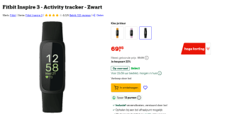 Fitbit Inspire 3 in diverse kleuren voor €69,95 bij bol