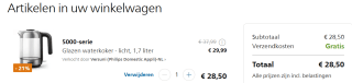 Waterkoker Philips HD9339/80 Zwart 1,7 L voor €28,50 dmv code in de Philips store