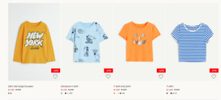 Diverse tops en Shirts vanaf €1,49 tijdens de H&M sale