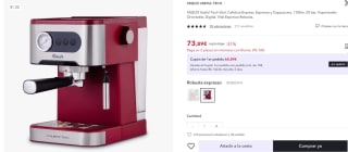 XSQUO Useful Tech Vital. Cafetera Express por 73,89€ (61,89€ cuenta nueva)