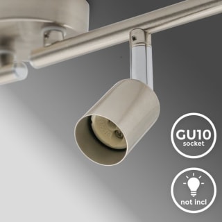 B.K.Licht Draaibare 4-pits plafondspot excl. 4x GU10 lampen voor €8,99 bij Bol.com