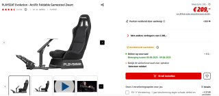Playseat® Evolution Racestoel - Verstelbare Race Cockpit voor €209 bij de Mediamarkt