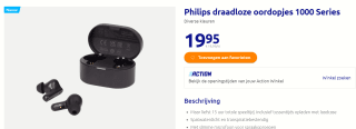 Philips draadloze oordopjes voor €19,99 bij de Action