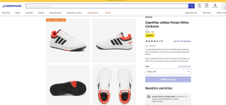 Zapatillas marca adidas Hoops Niños Cordones por 25,99€