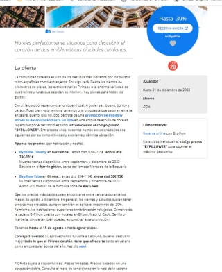 Una promoción de Bypillow donde te descontarán hasta un 30%