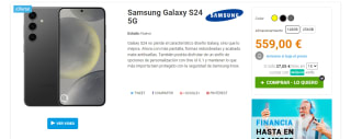 Samsung Galaxy S24 5G de 128GB por 559€