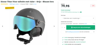 Sinner Titan Visor skihelm met vizier voor €79,95 bij Toppy