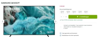 Samsung QLED 4K 50Q7F3 (2025) voor €645 bij Plasmavisie