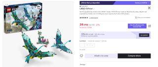 LEGO Avatar Primer Vuelo en Banshee de Jake y Neytiri de 572 Piezas por 27.99€