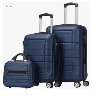 Juego de 3 Maletas ABS Semirigidas con Candado y 4 Ruedas por 54.82€ (Cuenta Nueva 42.82€)