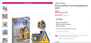 LEGO Disney Pixar 'Up' House Building Toy 43217 – £34.99