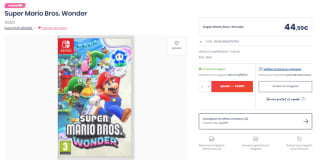Super Mario Bros. Wonder sur Nintendo Switch à 44,99€