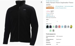 Helly Hansen Daybreaker Fleece jas voor €27 bij Amazon