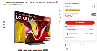 TV OLED 48" LG OLED48C45LA, 4K, Serie C4 por 799,97€ tambien en amazon