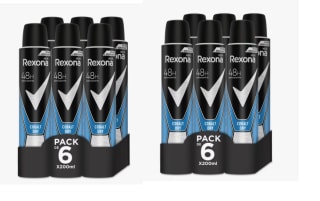 2 Packs de 6 Unidades de Rexona Desodorante Cobalt Dry 200ml por 13.16€