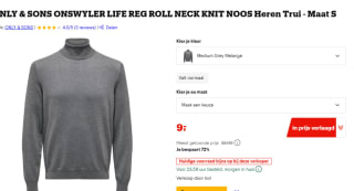 Only&Sons Trui voor €9 bij Bol