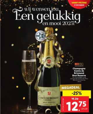 Comte de Brismand Reserve Brut Champagne voor €12,75 bij de Lidl