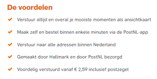 Maak je eigen fotokaart voor €2,59 inclusief postzegel bij Postnl