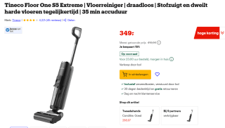 Tineco Floor One S5 Extreme Vloerreiniger voor €239 bij Bol.
