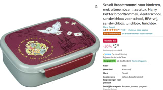 Harry Potter broodtrommel voor €5,99 bij Amazon