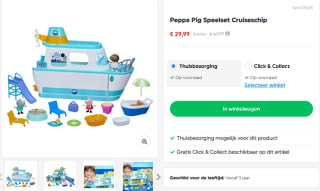 Peppa Pig cruiseschip speelset voor €29,99 bij Smythstoys