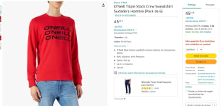 Pack de 6 ud Sudadera para hombre marca O'Neill Triple por 45,52€ (error de precio)