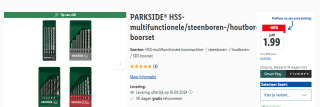 PARKSIDE® HSS-multifunctionele boorsets voor €1,99 bij de Lidl