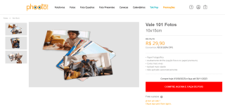 Vale de 101 Fotos com 63% de desconto - R$ 29,90