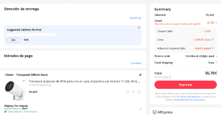 Transpeed-proyector 4K Wifi6 HY300 Pro por 35,70€