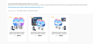 2 bombillas inteligentes con mando por 4,99€