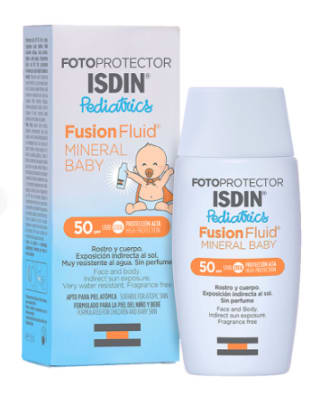 Fotoprotector Isdin Fusion Fluid Mineral Baby SPF 50 de 50 ml por $12.790