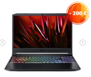 Portátil Gaming Acer Nitro 5 15,6" FHD IPS 144 Hz Ryzen 7RTX 3060 16GB 512GB por 939,05€