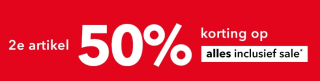 2e artikel 50% korting op alles (ook sale!) bij Scapino