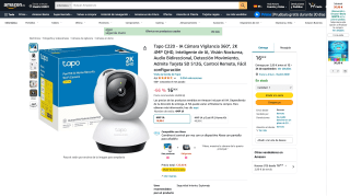 Tapo C220 Cámara Vigilancia 360° por 16,90€