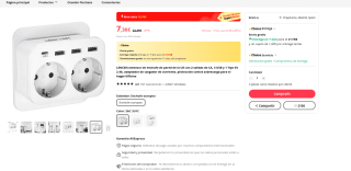 LENCENT enchufe multiusos USB por solo 7,30€