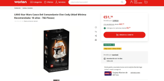 Set Lego Star Wars Casco Del Comandante Clon Cody por 51,36€