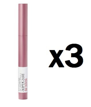 3 Maybelline New York - SuperStay Ink Crayon, Pintalabios Mate de Larga Duración, Tono 30 Seek Adventure por 10.93€