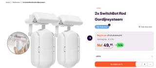 2 pack SwitchBot Hub Curtain I Rail wit voor €49,95 bij Ibood