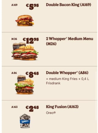 Nieuwe coupons Burger King