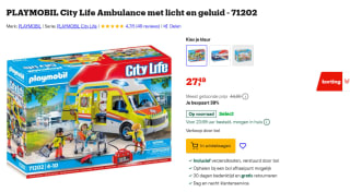 PLAYMOBIL City Life Ambulance met licht en geluid - 71202 voor €27,49 bij Bol